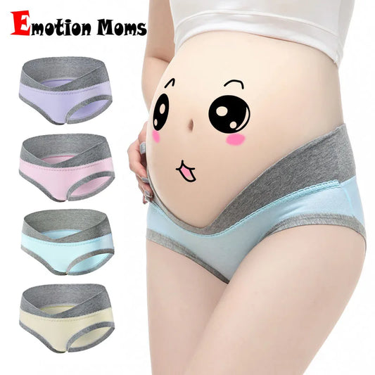 4Pcs/Lot U-Shaped Low Waist Maternity Underwear Pregnant Women Underwear Maternity Panties Pregnancy Briefs Women Clothes