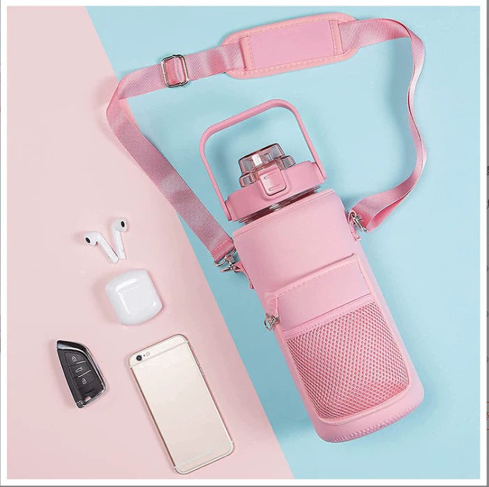 2000ml Thermos Cup Sports Cup Cover Cup Bottle Anti-Collision Crossbody Neoprene Large Capacity Kettle Suit