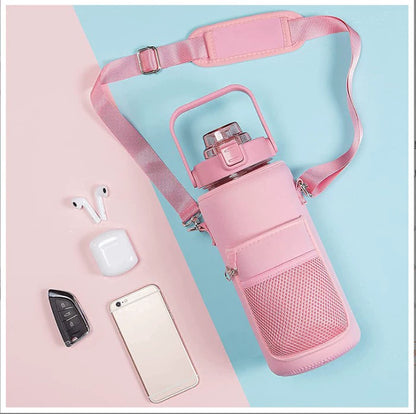 2000ml Thermos Cup Sports Cup Cover Cup Bottle Anti-Collision Crossbody Neoprene Large Capacity Kettle Suit