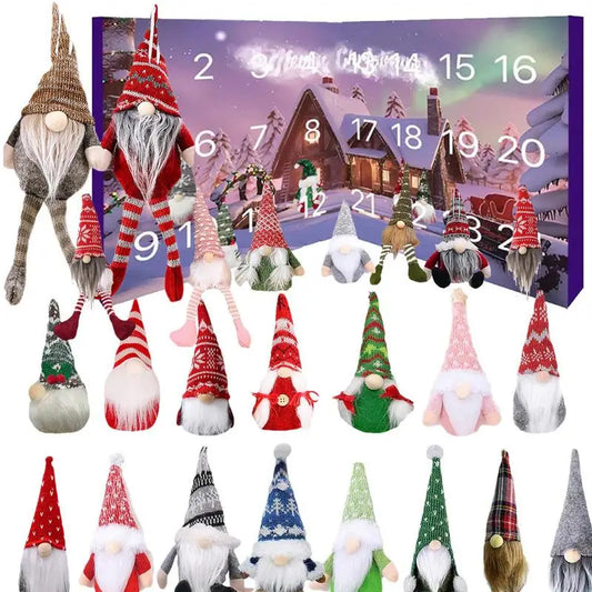 Christmas Calendar Christmas Gnome Advent Calendar Decoration Props Gnome Dolls Countdown Calenda Home Gift Festival Decoration