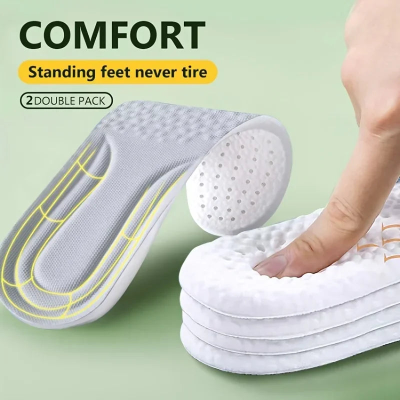 New Orthopedic Memory Foam Sport Insoles Shoes Sole Cushion Running Shock-Absorbant Breathable Deodorization EVA Soft Pad 2pcs