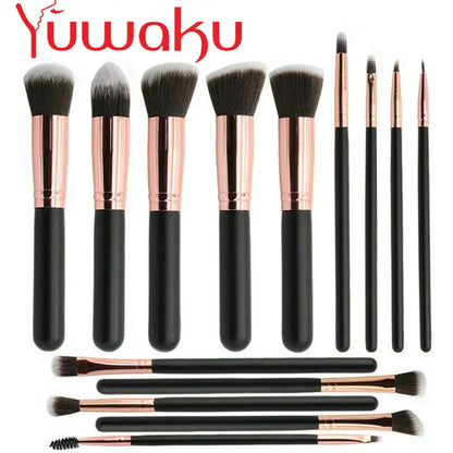 Makeup Brush Set 14Pcs Pro Powder Foundation Eyebrows Face Lip Brushes Tool New