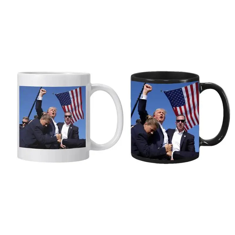 Donald Trump Supporter Ceramic Mug 2024 Assassination Cup Trump Shootings Makes Me Stronger Warrior Rally Coffee Mug USA 2024