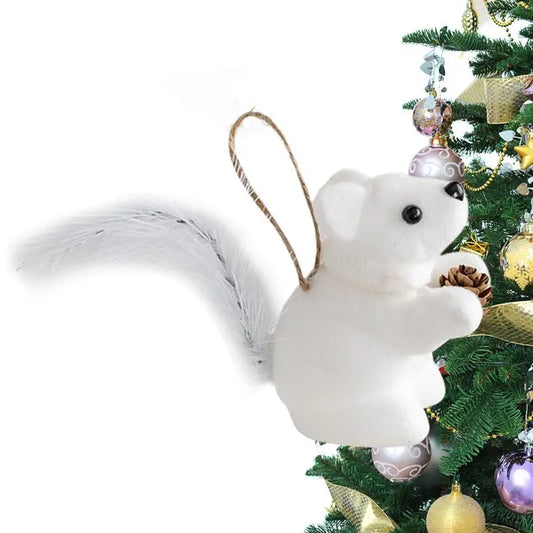 Small Squirrel Ornament Simulation Squirrel Christmas Tree Decorations Pinecone Ornaments For Christmas Tree Ront Door Holiday