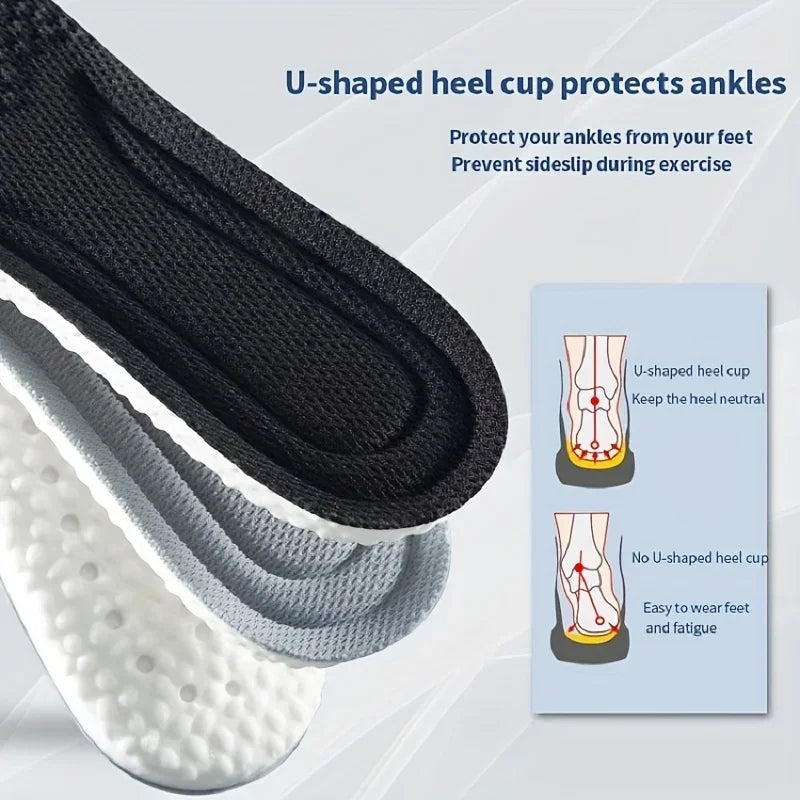 New Orthopedic Memory Foam Sport Insoles Shoes Sole Cushion Running Shock-Absorbant Breathable Deodorization EVA Soft Pad 2pcs