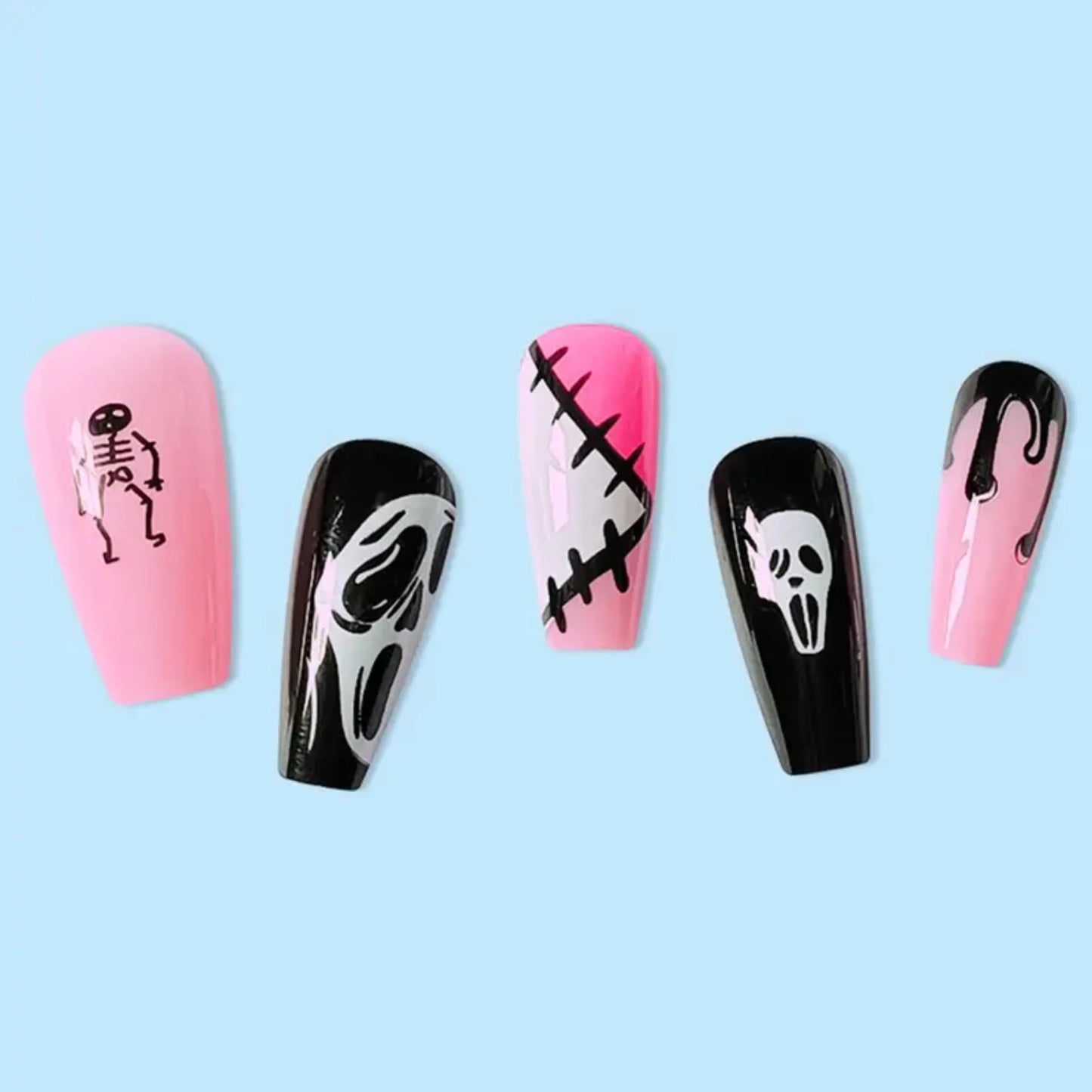 Get ready to stand out with this hilarious and colorful Comical Halloween Gel Nails Kit! Transform your look with this whimsical