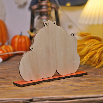 Autumn Wooden Ornaments Thanksgiving Fall Happy Harvest Festival Pumpkin Sign Desktop Ornaments Party Scene Decoration