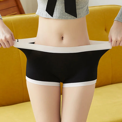 1Pcs Mid-Rise Seamless Women's Boyshort Safety Panties For Woman Intimates Female Lingerie