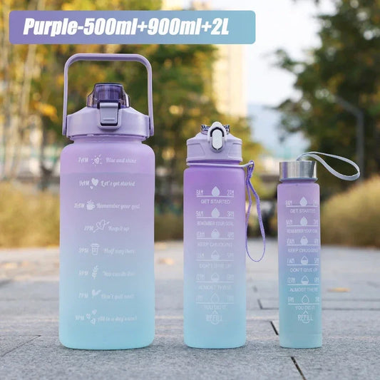 900ML Sports Water Bottle with Time Marker Leak-proof Cup Motivational Portable Water bottle for Outdoor Sport Fitness BPA Free